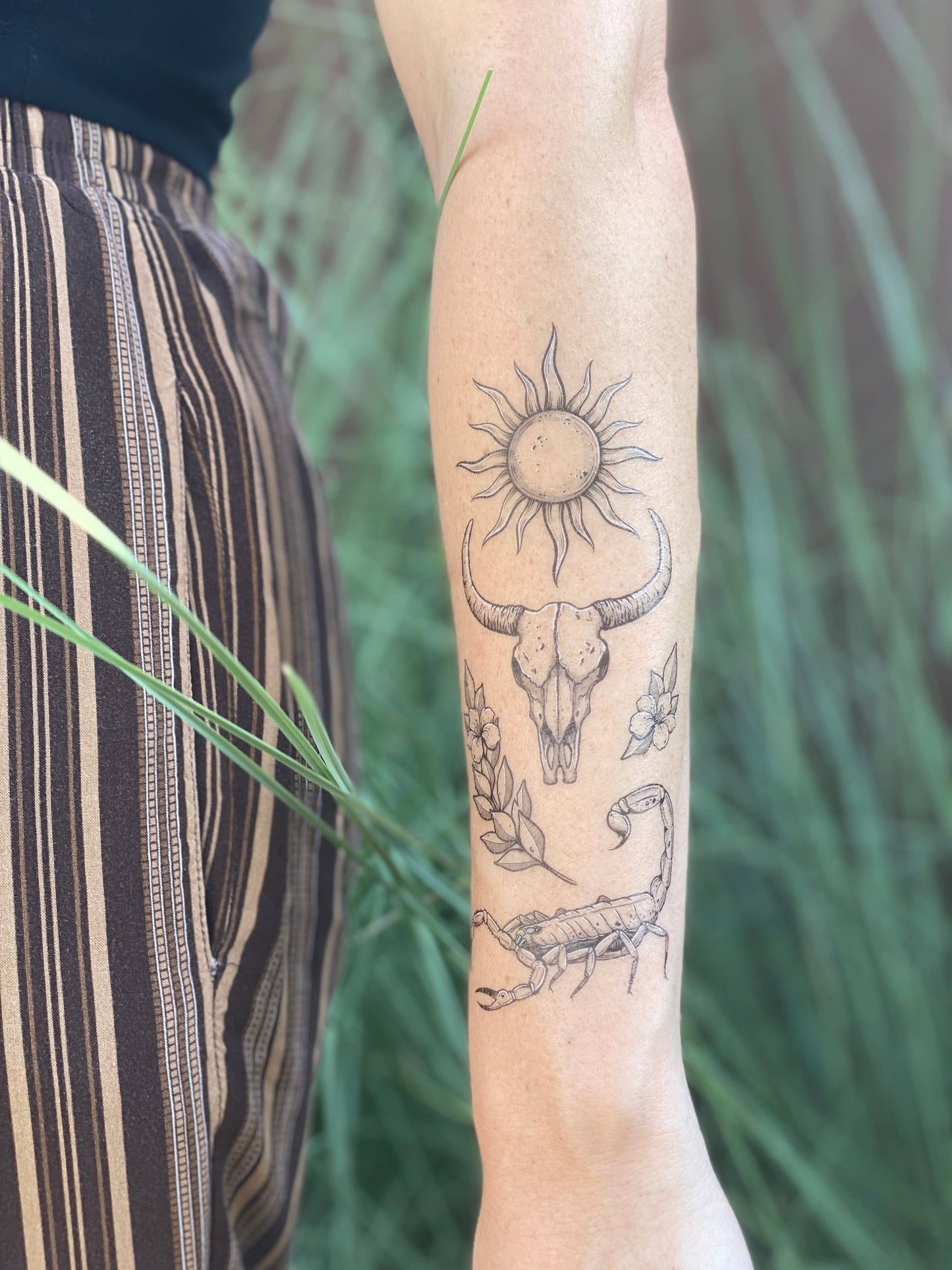 Sunlit South Temporary Tattoo: 1-Pack