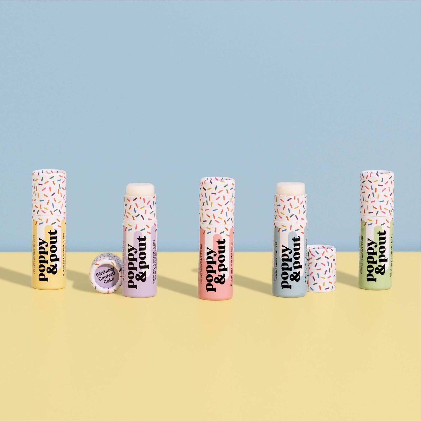 Vegan Lip Balm, Birthday Confetti Cake, Blue