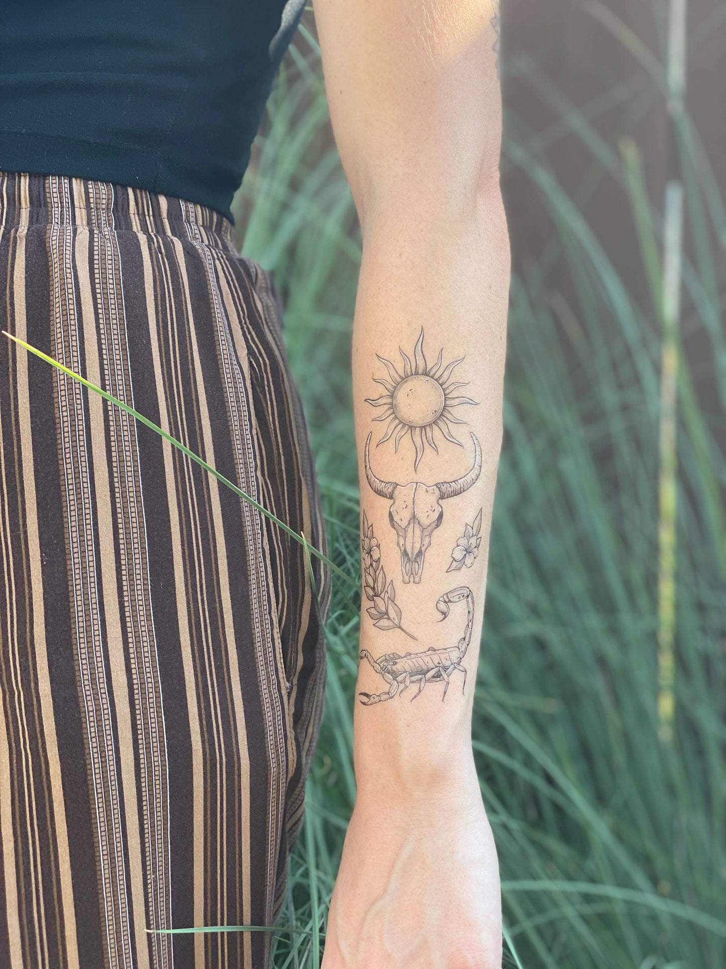 Sunlit South Temporary Tattoo: 1-Pack