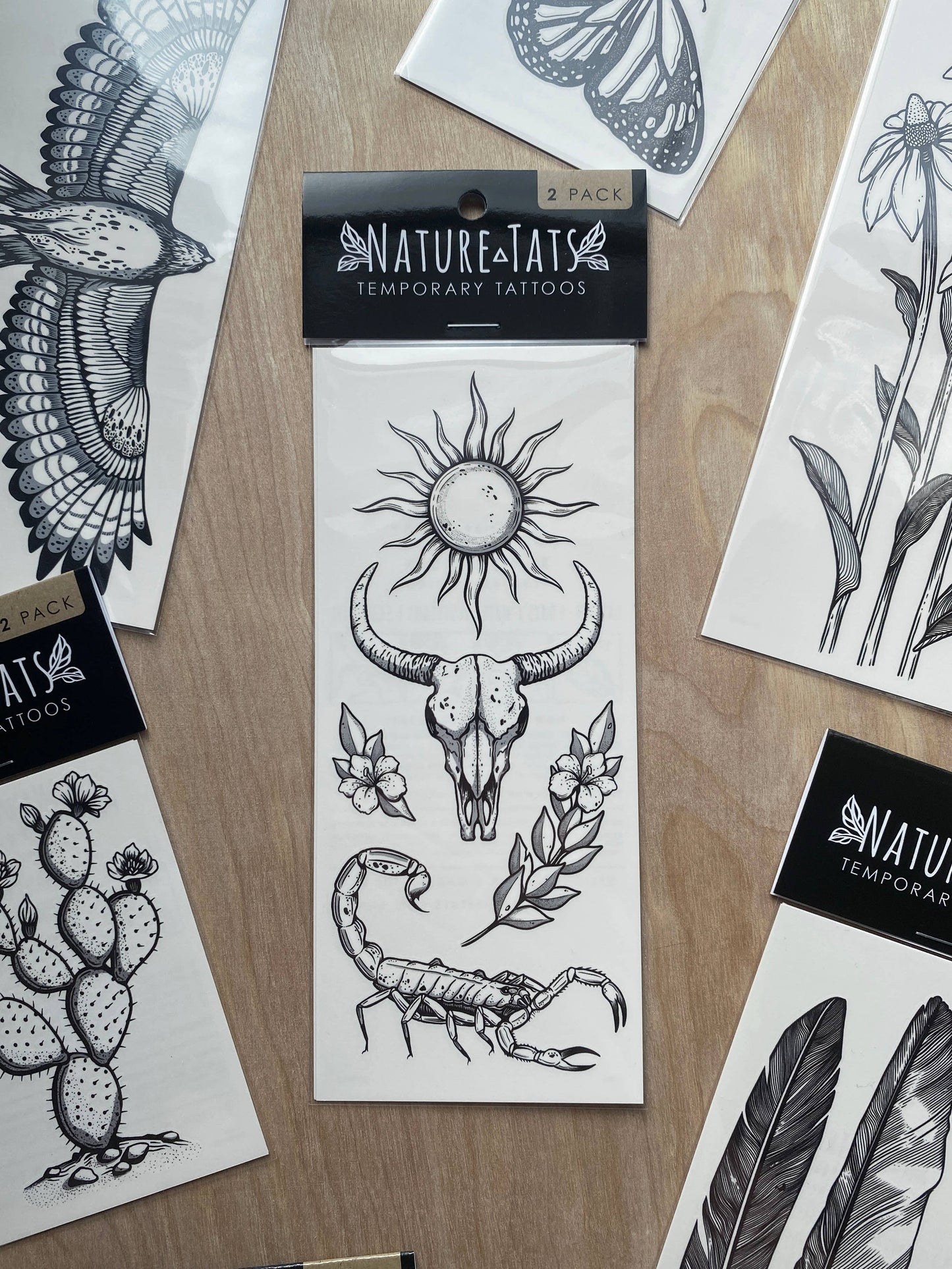 Sunlit South Temporary Tattoo: 1-Pack