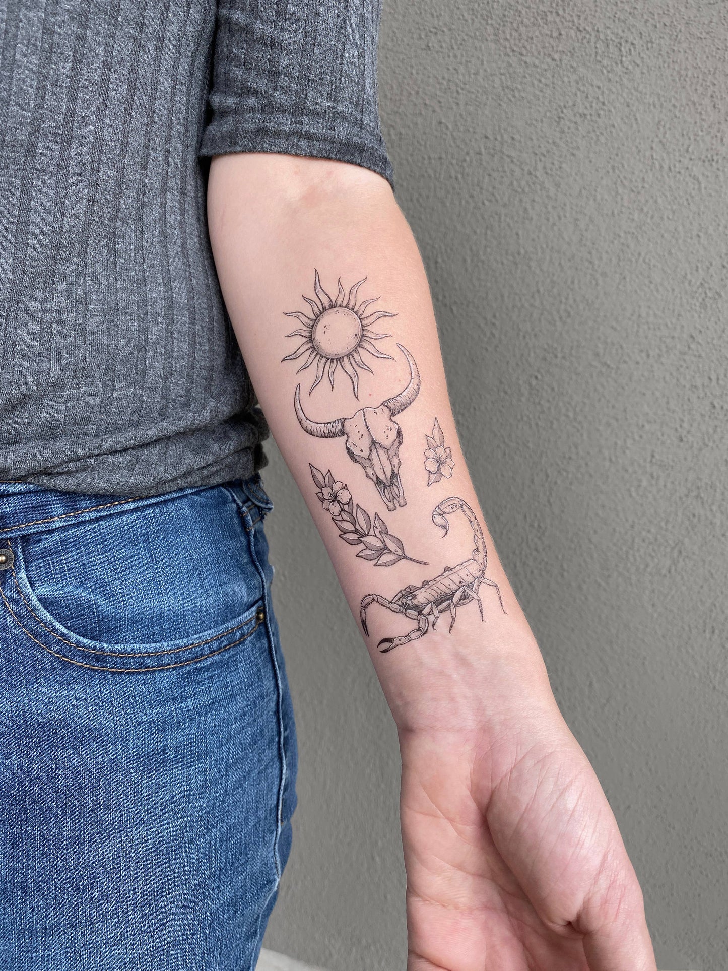 Sunlit South Temporary Tattoo: 1-Pack