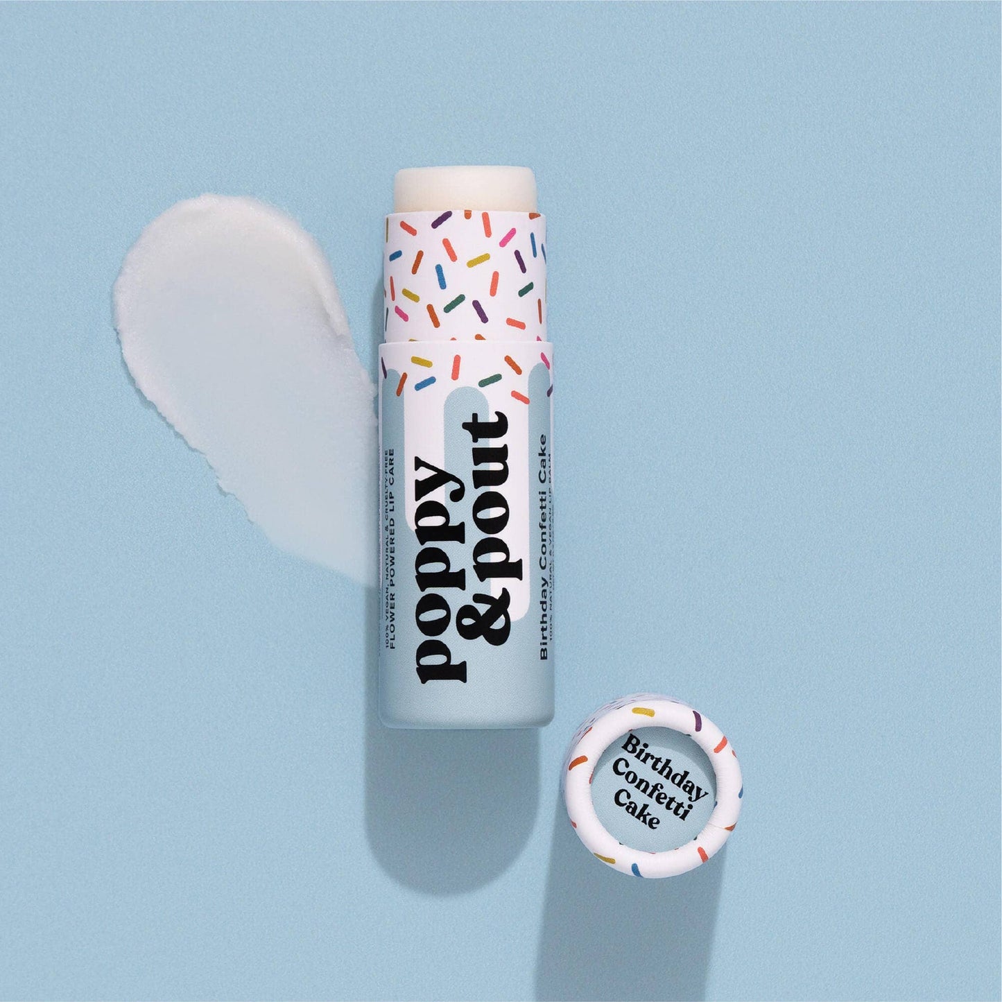 Vegan Lip Balm, Birthday Confetti Cake, Blue