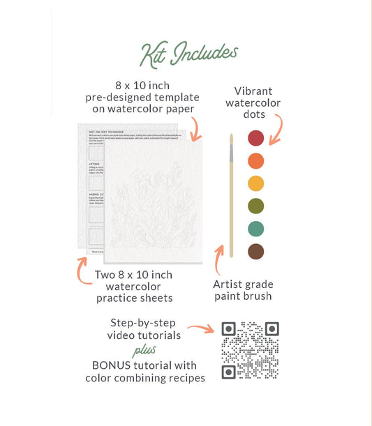 All - In - One Beginner Watercolor Kit - Butterflies - vibeboxshop