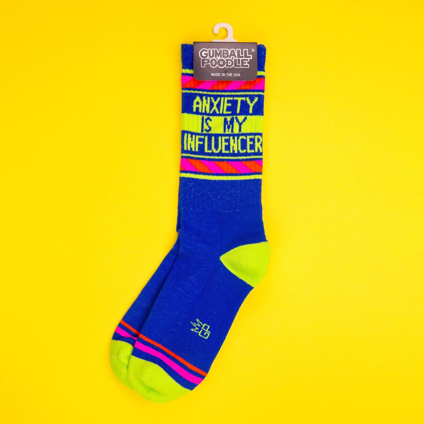 Anxiety is My Influencer Gym Crew Socks - vibeboxshop