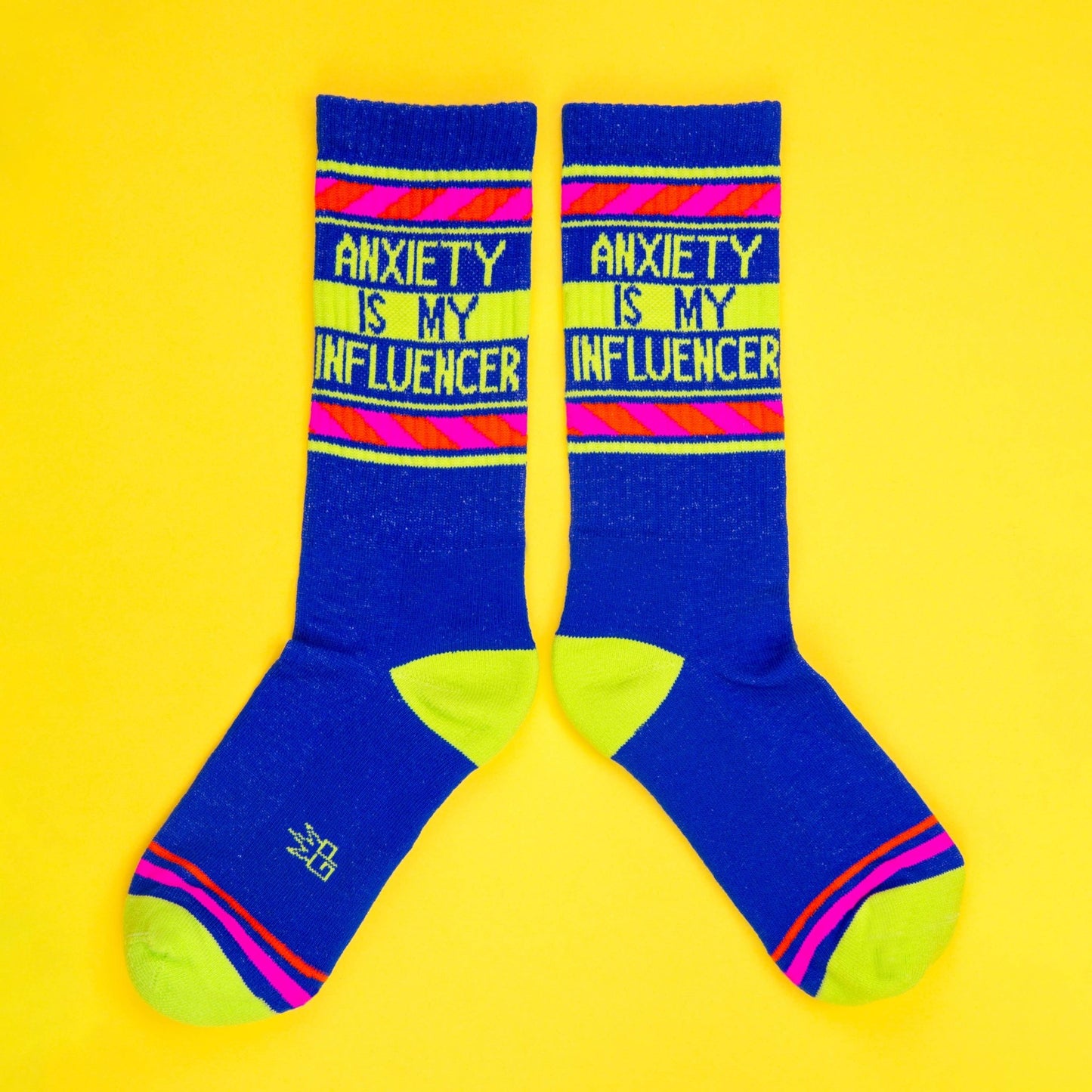 Anxiety is My Influencer Gym Crew Socks - vibeboxshop