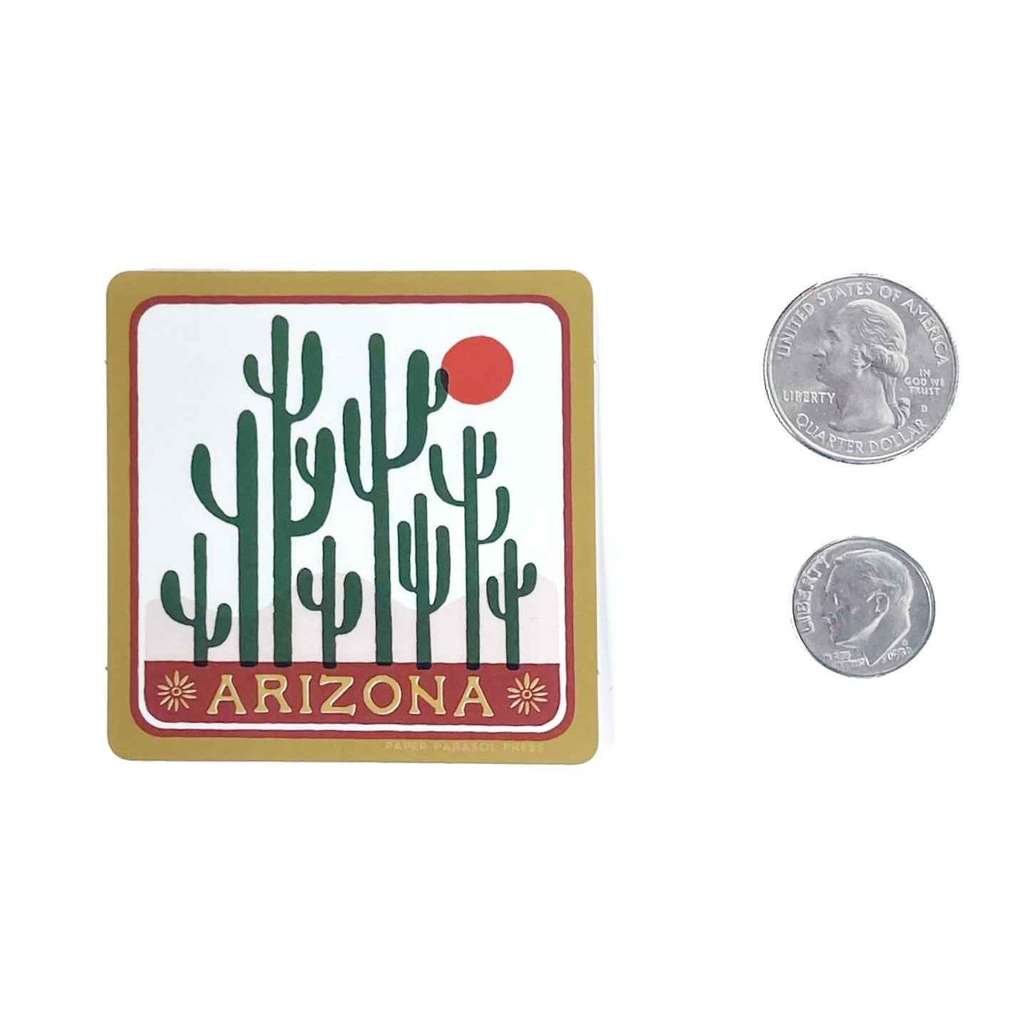 Arizona Cactus Garden Sticker Durable Vinyl Sticker - vibeboxshop