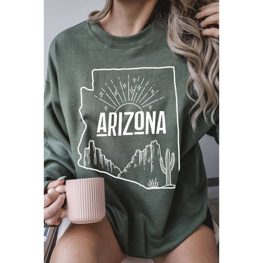 AZ Desert Sweatshirt - Olive - vibeboxshop