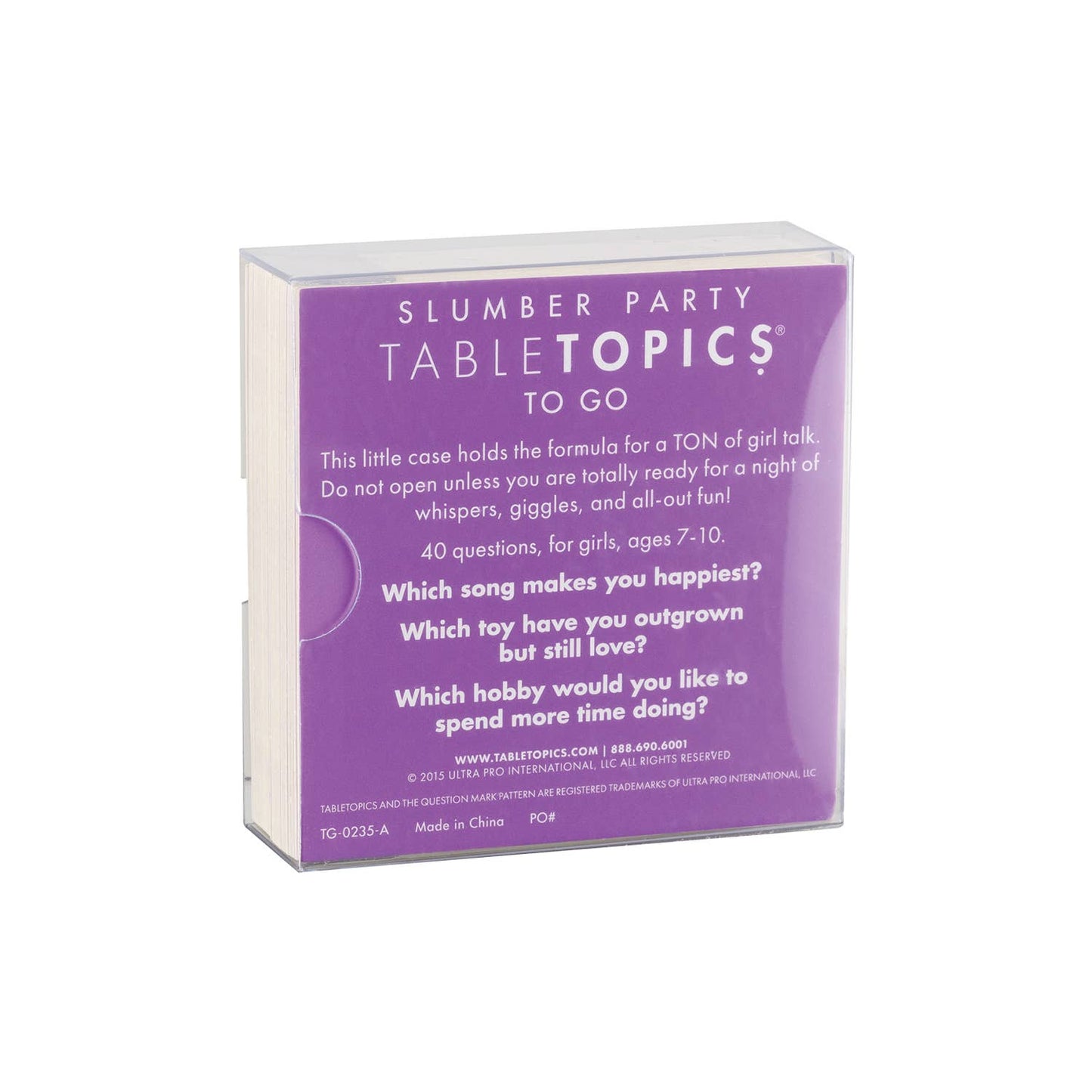 Slumber Party Table Topics