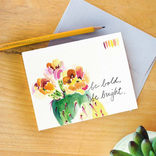 "Be Bold, Be Bright" Greeting Card - vibeboxshop