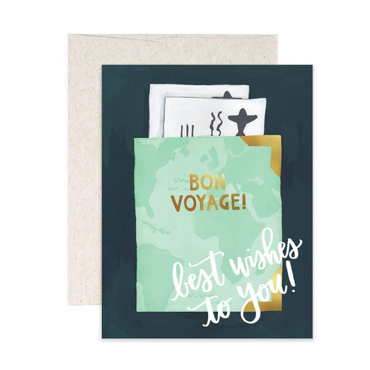 Best Wishes Passport Greeting Card - vibeboxshop
