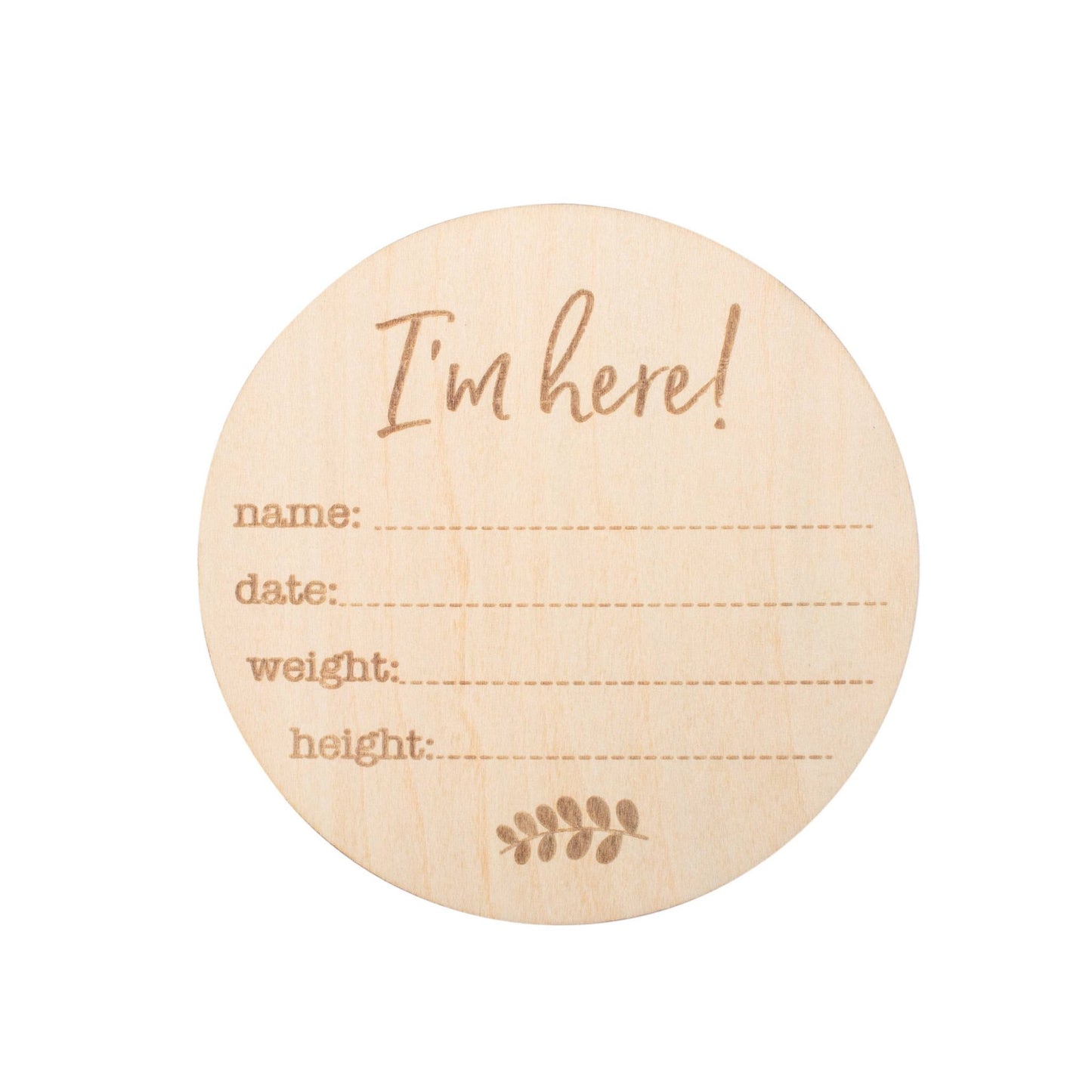 Birth Announcement Milestone Disc - vibeboxshop