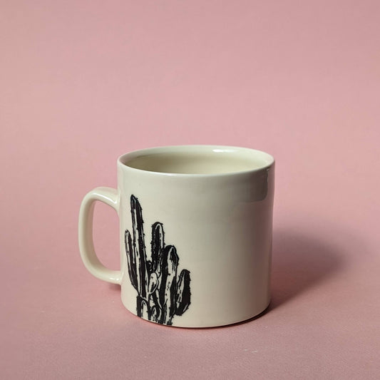 Black and White Cactus Mug - vibeboxshop
