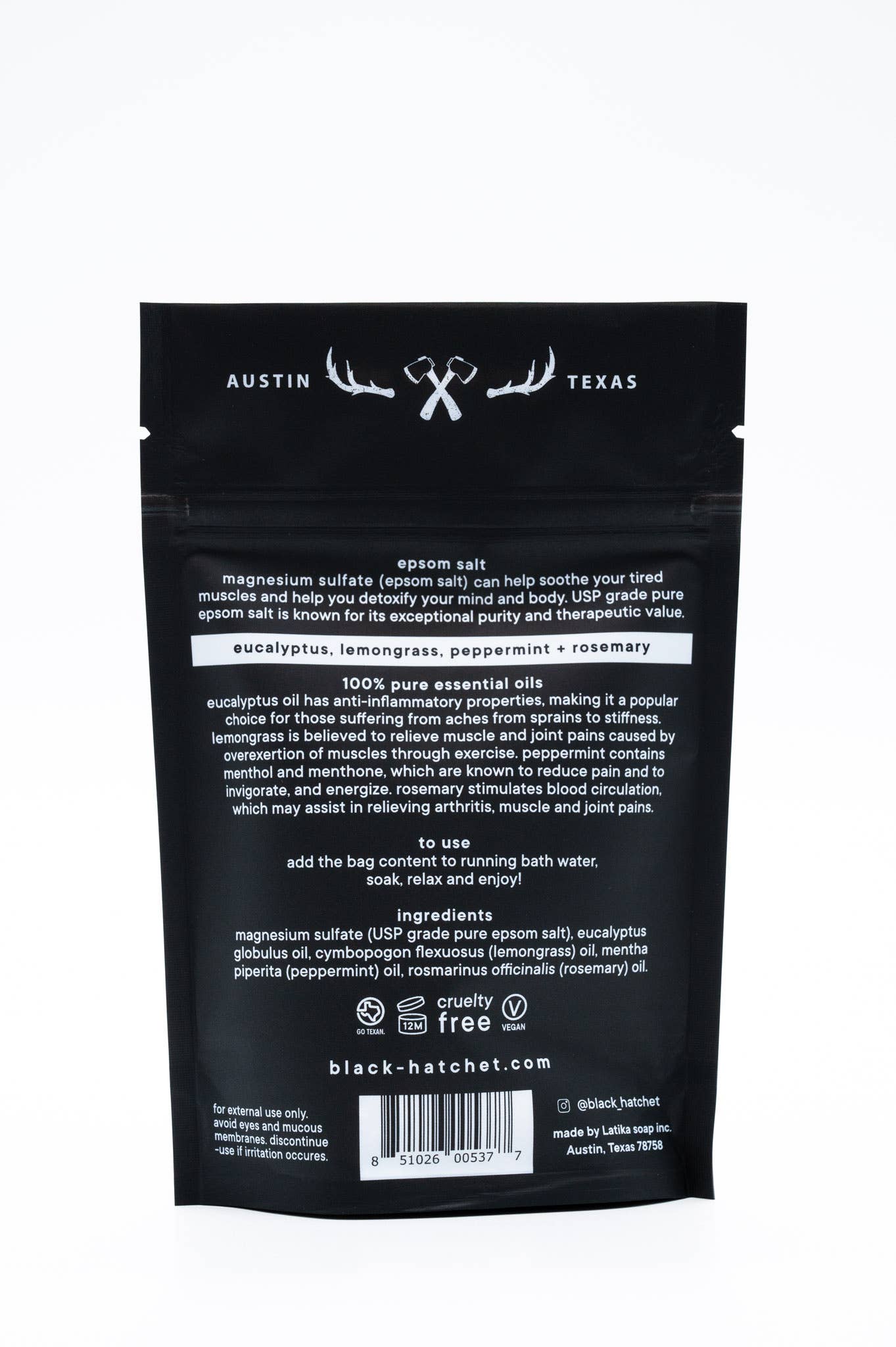 Black Hatchet Muscle Bath Salt - vibeboxshop