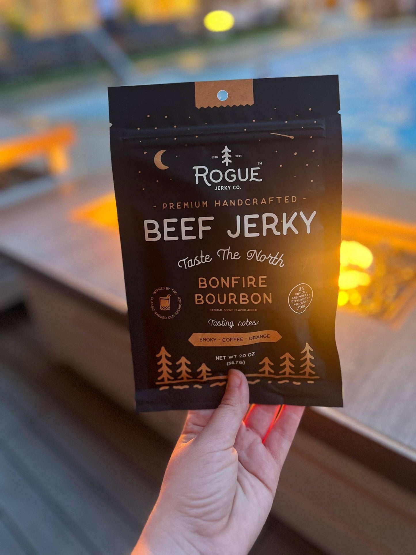 Bonfire Bourbon Beef Jerky - vibeboxshop