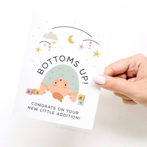 Bottoms Up Baby Greeting Card - vibeboxshop