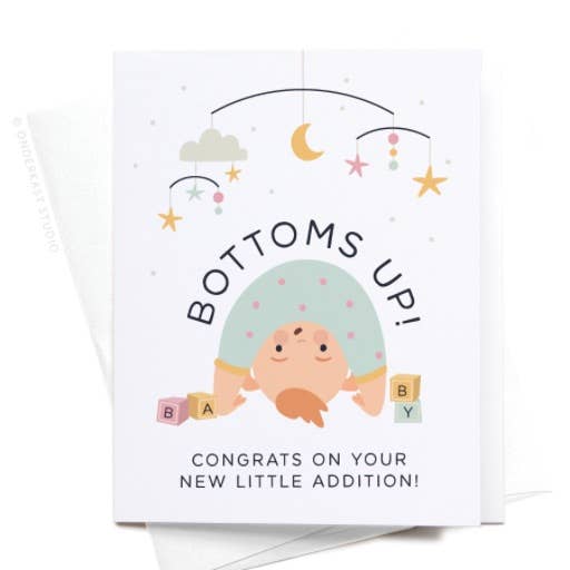 Bottoms Up Baby Greeting Card - vibeboxshop