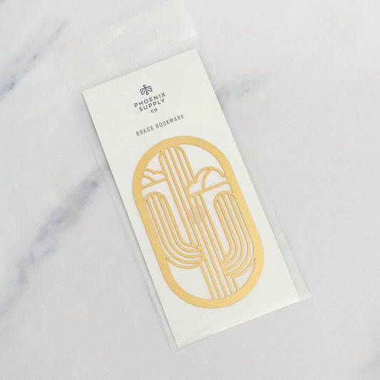 Brass Saguaro Cactus Bookmark - vibeboxshop