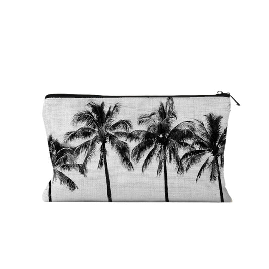 B&W Palm Tree Pouch - vibeboxshop