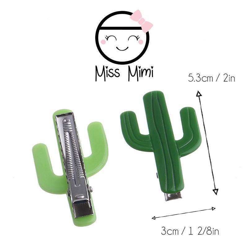 Cactus Barrette Hair Clip - vibeboxshop
