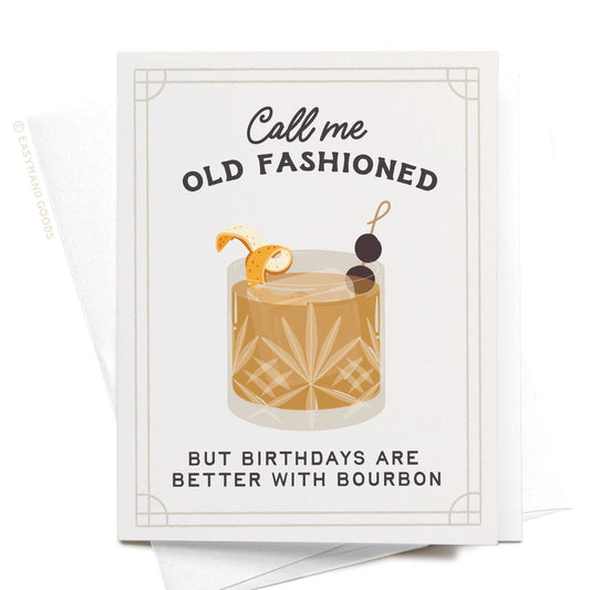 Call Me Old Fashioned Cocktail Greeting Card - vibeboxshop