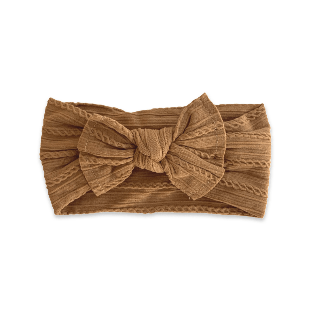 Caramel Bow Baby Headband - vibeboxshop