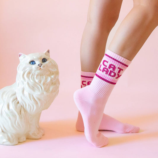 Cat Lady Crew Socks - vibeboxshop