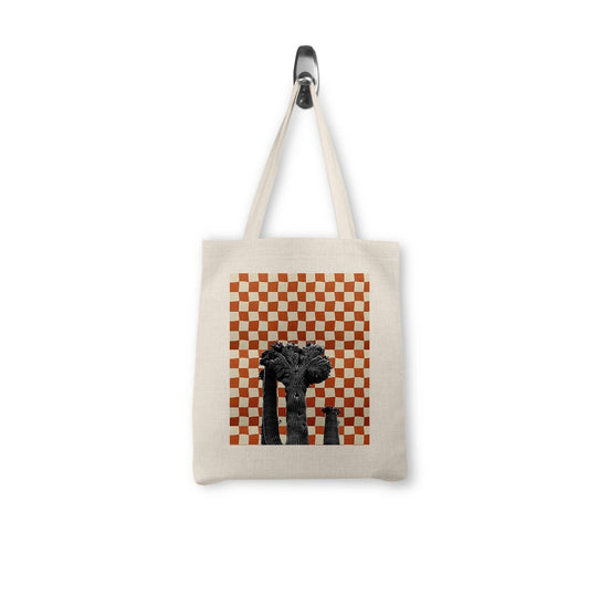 Checkered Crested Saguaro Tote - vibeboxshop