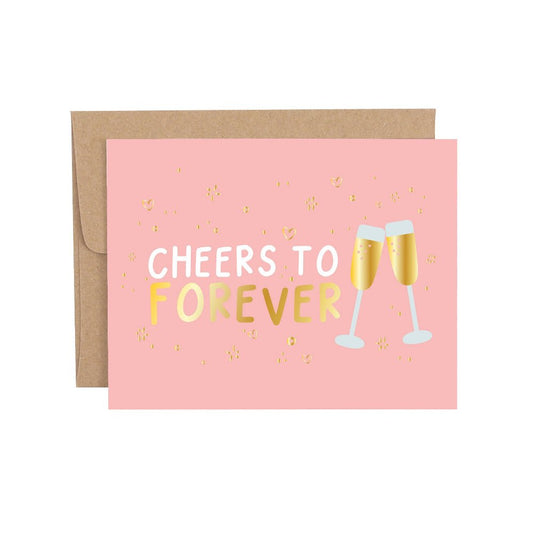 Cheers To Forever Greeting Card - vibeboxshop