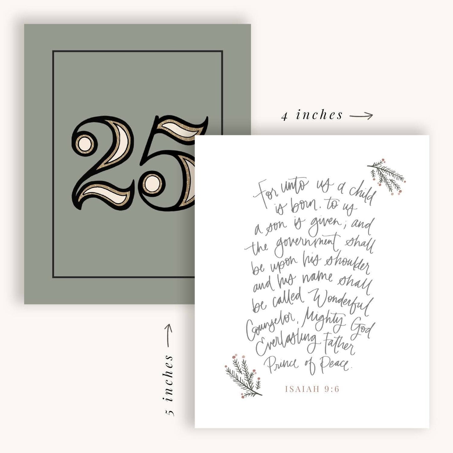 Christmas Advent Calendar - Card Set - vibeboxshop