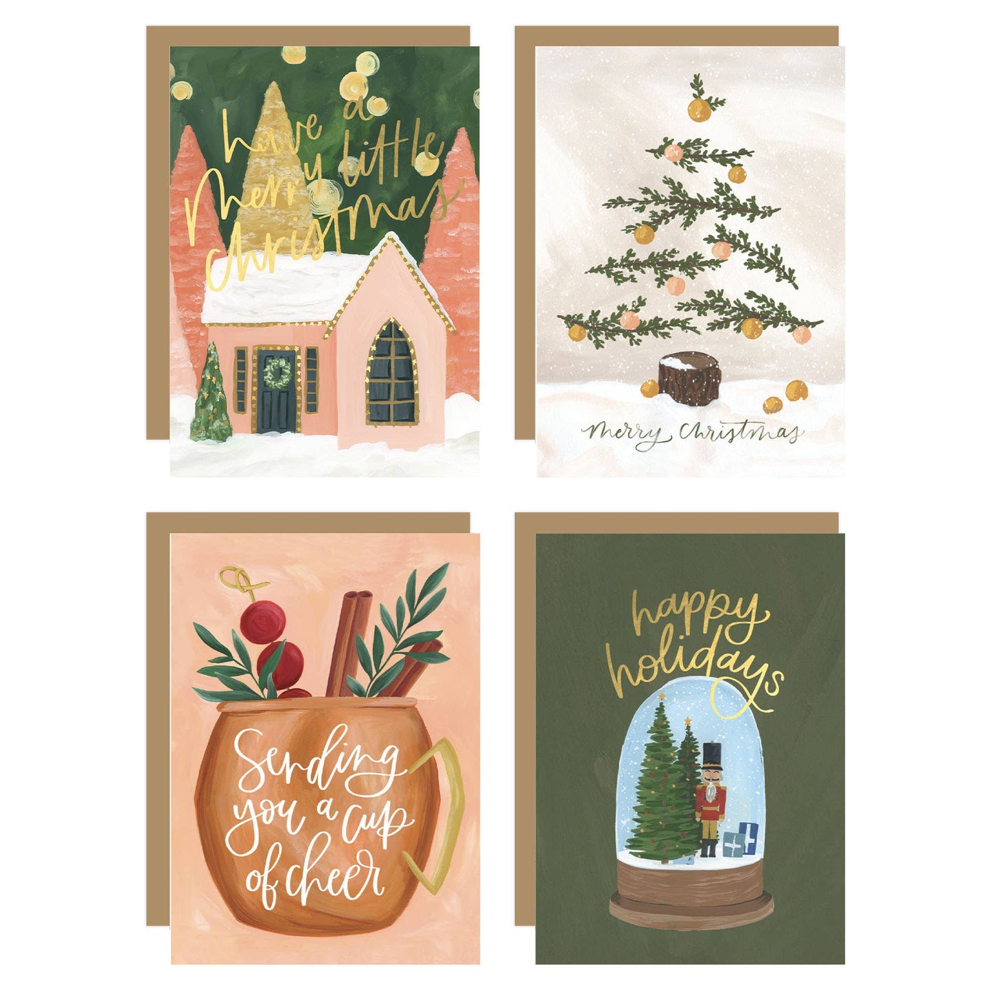 Christmas Cottage Greeting Card Box Set - vibeboxshop