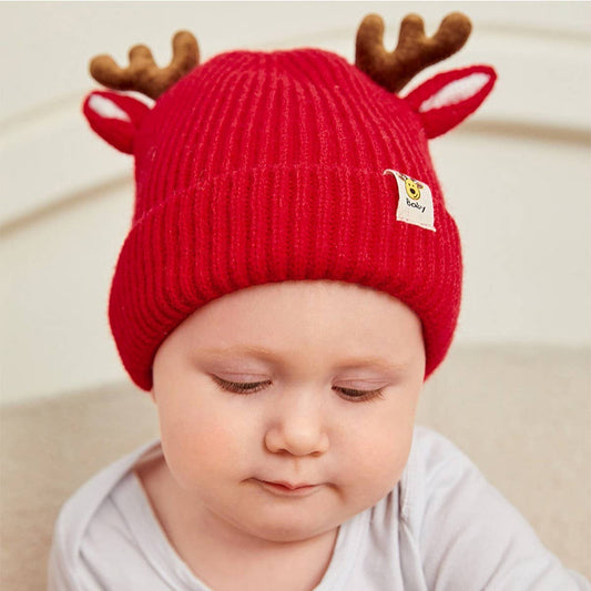 Christmas Deer Knitted Hat - vibeboxshop