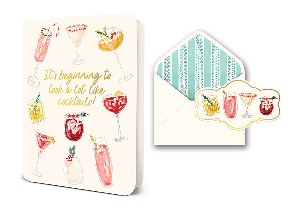 Cocktail Hour Deluxe Greeting Card - vibeboxshop