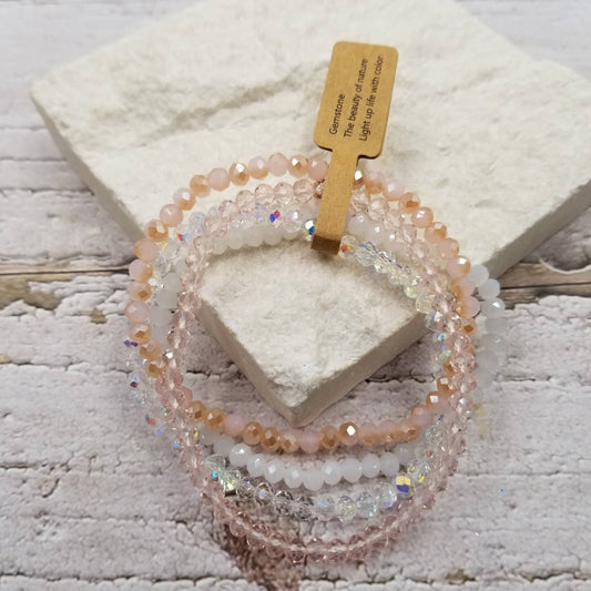 Colored Glass Crystal Bracelet Set - vibeboxshop