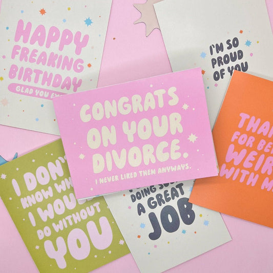 Congrats on Your Divorce Greeting Card - vibeboxshop