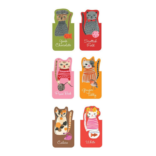 Cool Cats Magnetic Bookmarks - vibeboxshop
