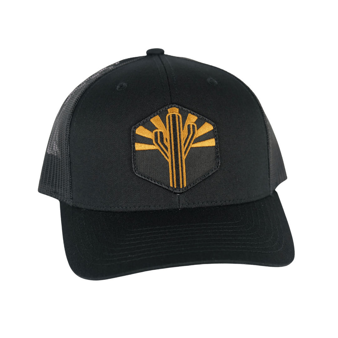 Copper Sentinel Curved Trucker - Black - vibeboxshop