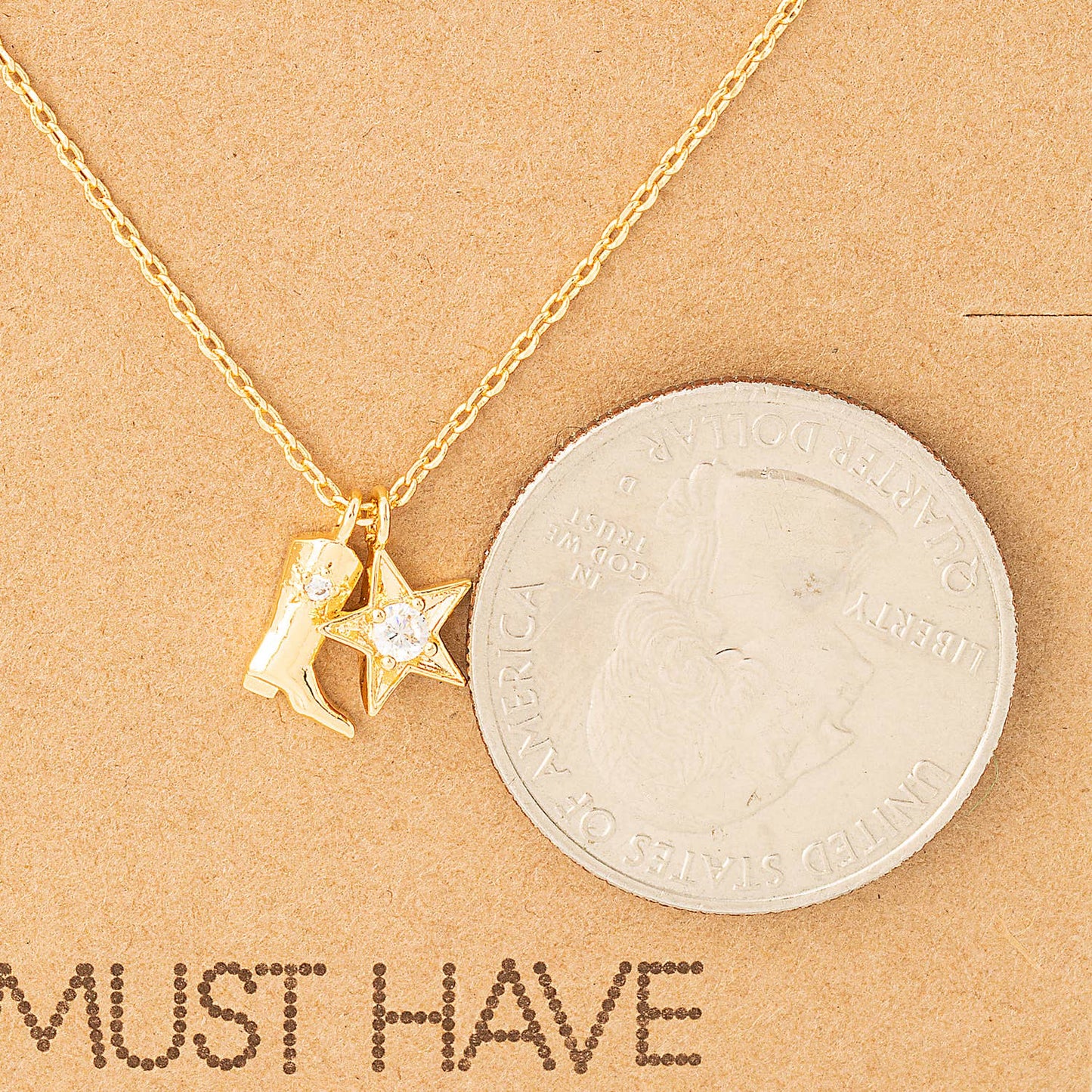 Cowboy Boots Star Necklace - vibeboxshop