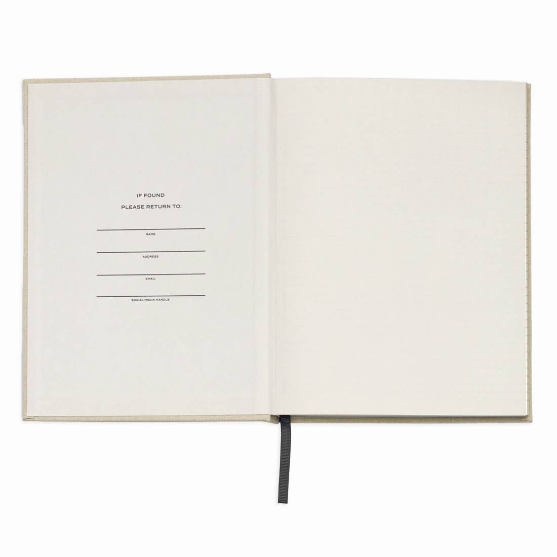 Cream Linen Note To Self Journal - vibeboxshop