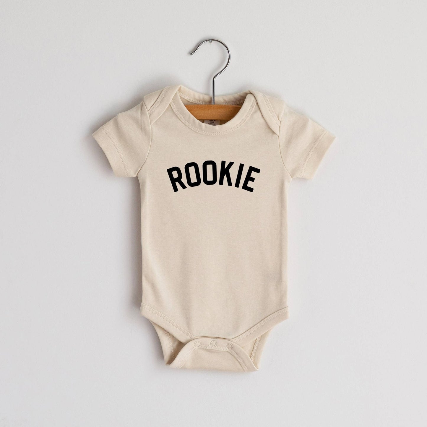 Cream Rookie Modern Organic Baby Bodysuit - vibeboxshop