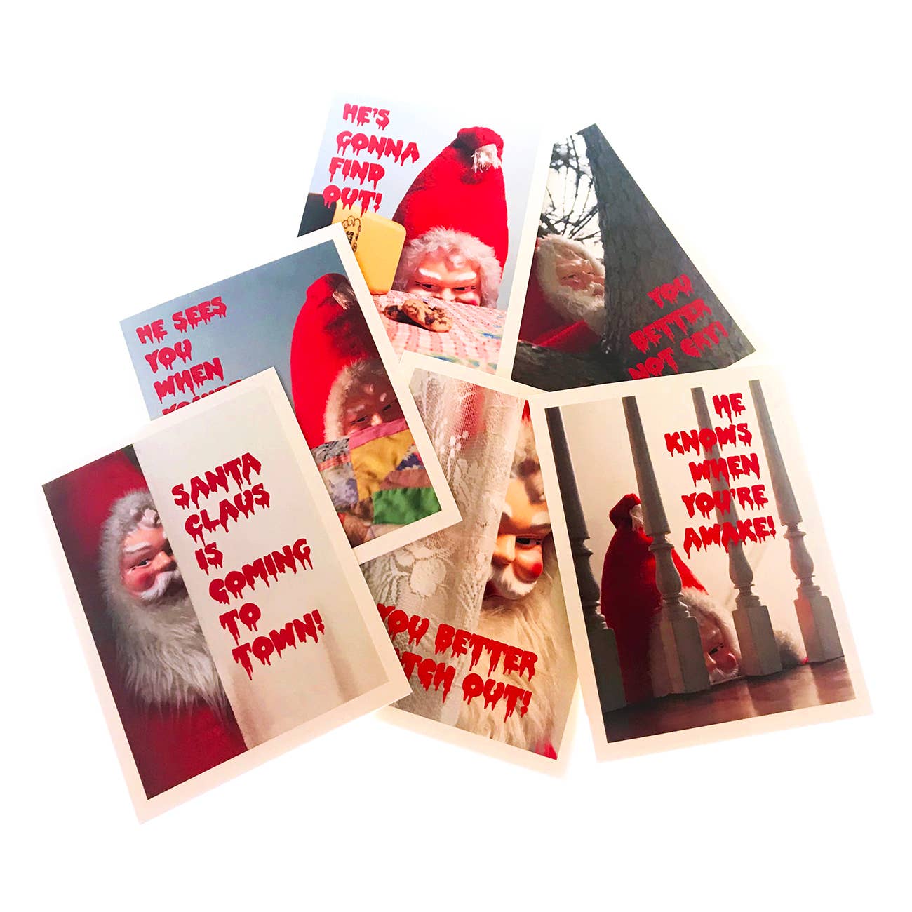 Creepy Santa Assorted Card Set (6) - vibeboxshop
