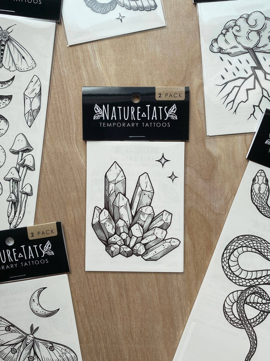 Crystal Quartz Temporary Tattoo: 1 - Pack - vibeboxshop