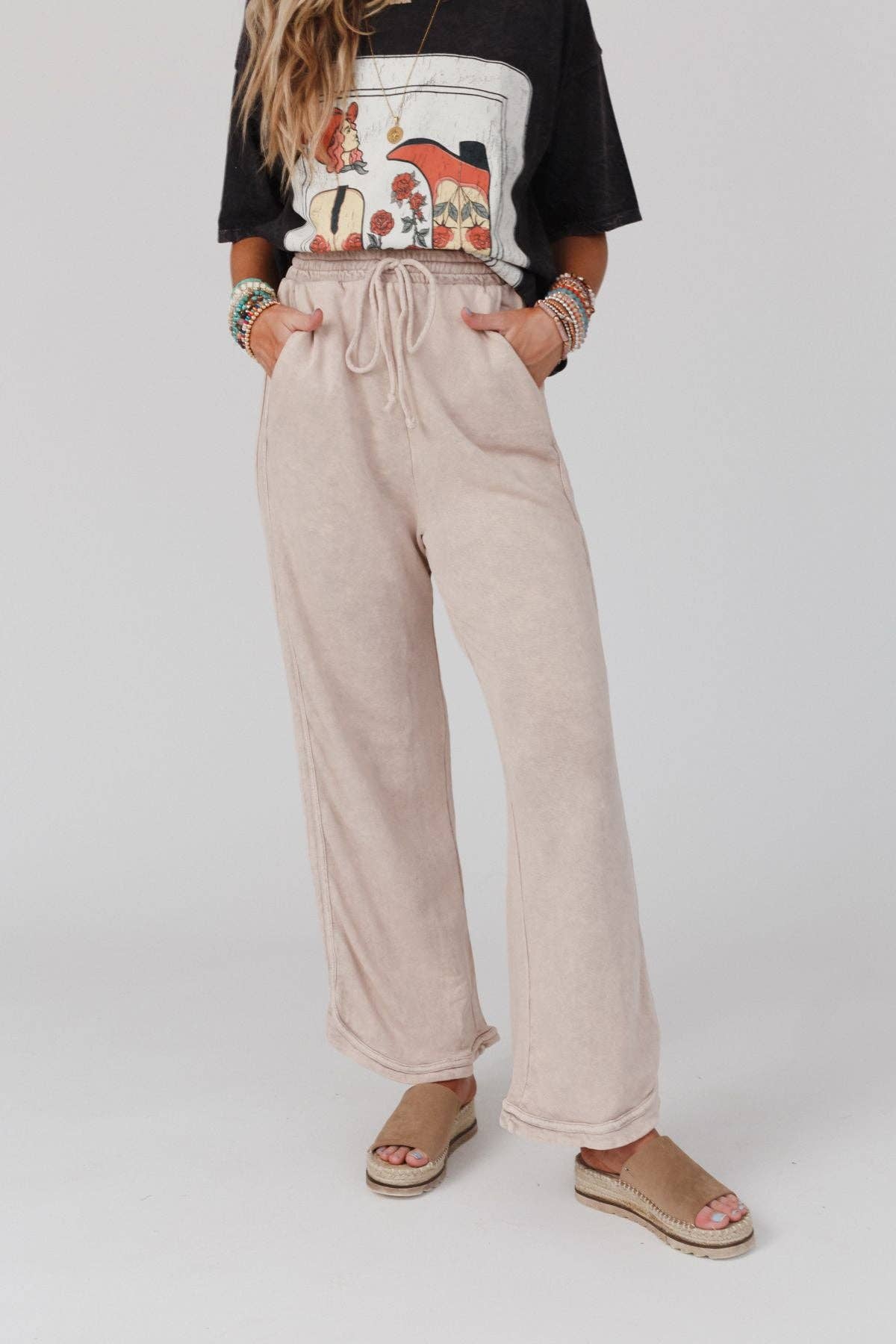So Comfy Wide Leg Pants - New Taupe