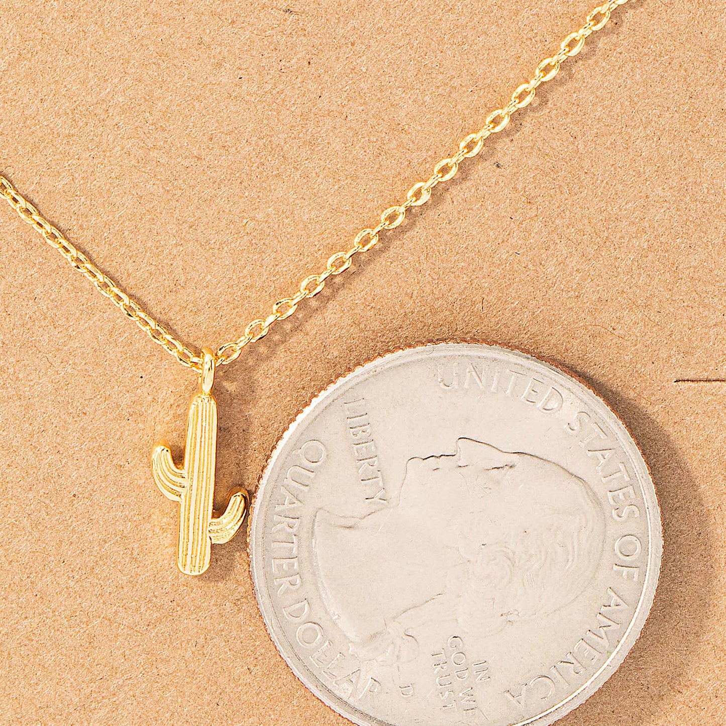 Dainty Cactus Pendant Necklace - vibeboxshop