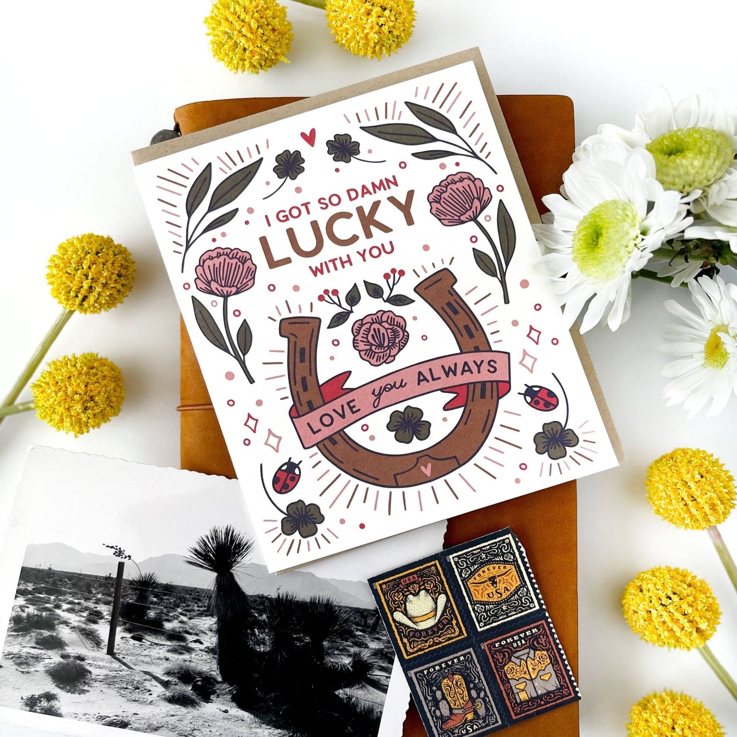 Damn Lucky Love Card - vibeboxshop