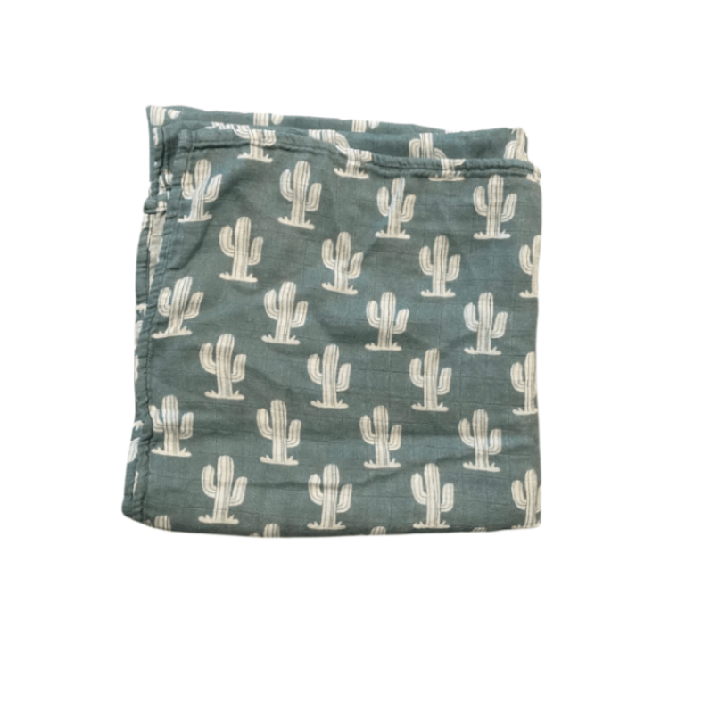Desert Cactus Muslin Bamboo Oversized Swaddle Blanket - vibeboxshop