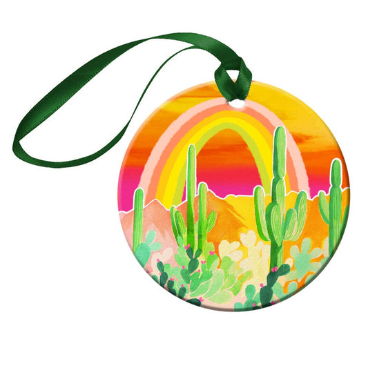 "Desert Rainbow" Watercolor Ornament - vibeboxshop