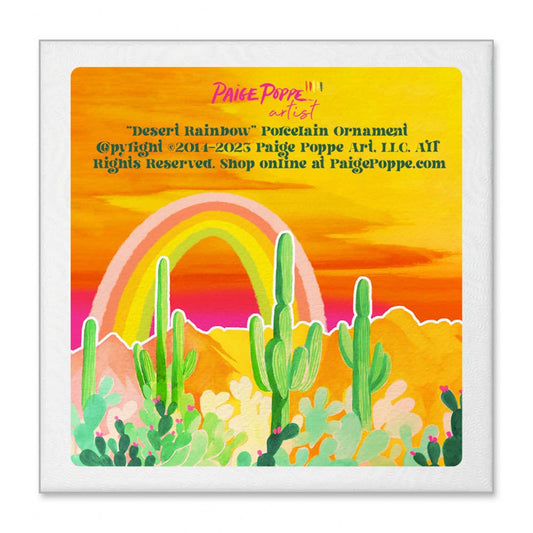 "Desert Rainbow" Watercolor Ornament - vibeboxshop