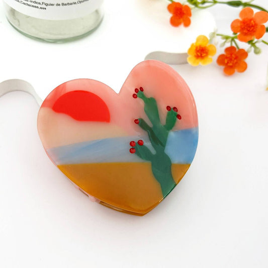 Desert Sunset Heart Claw clip - vibeboxshop