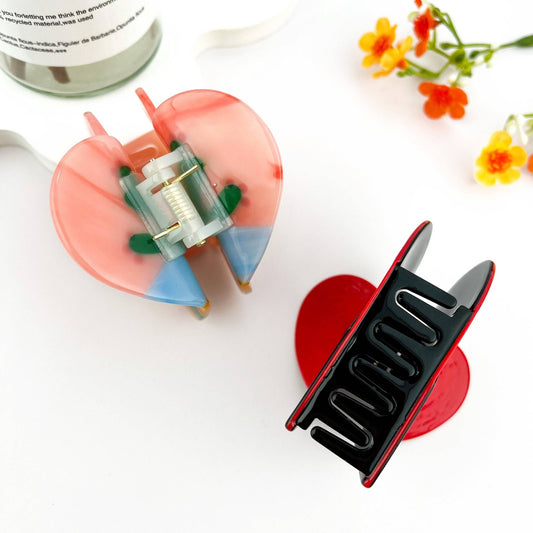 Desert Sunset Heart Claw clip - vibeboxshop