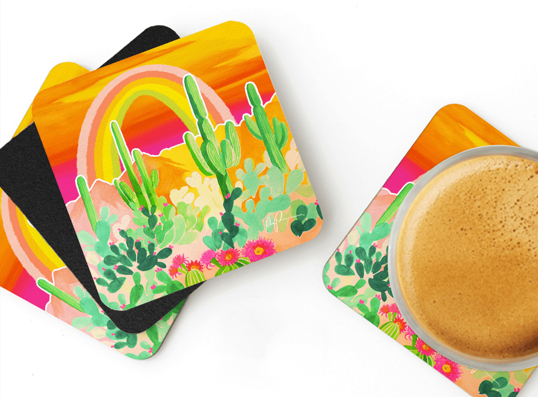 "Desert Vibrance" Boxed Coaster Set - vibeboxshop